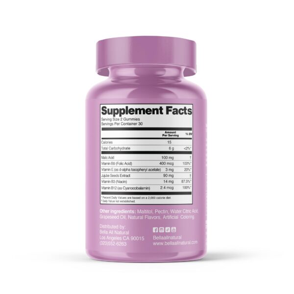 Empaque de Gomitas Bella All Natural para mujeres