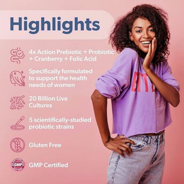 Cápsulas Belle+Bella probióticos para salud vaginal y digestiva