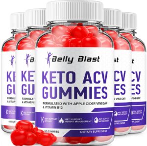Gomitas Belly Blast Keto ACV frasco frontal