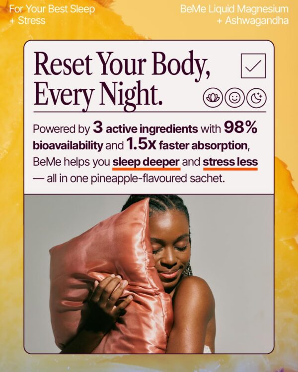 Detalle suplemento BeMe Be Zen líquido para sueño natural