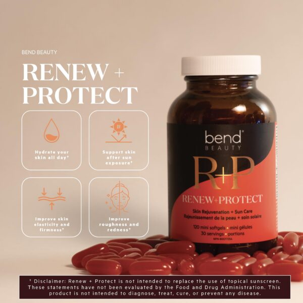 Bend Renew + Protect etiqueta frontal
