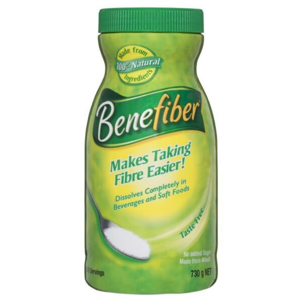 Benefiber suplemento de fibra en polvo 730 gramos presentación frontal