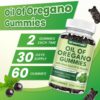 Tabla con beneficios antioxidantes de las gomitas de orégano y semilla negra