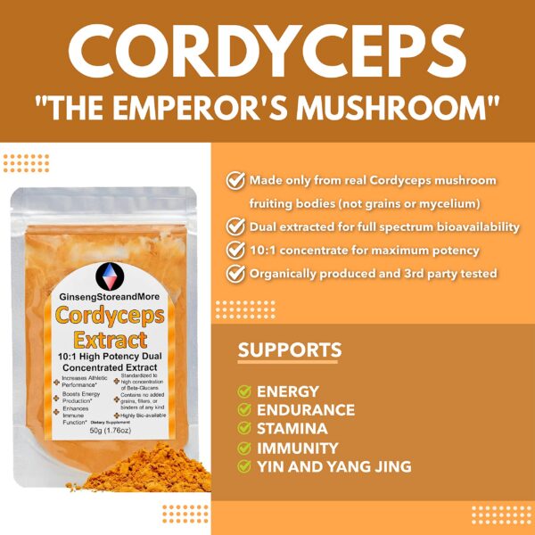 Version 1.0.0 Beneficios extracto Cordyceps para salud