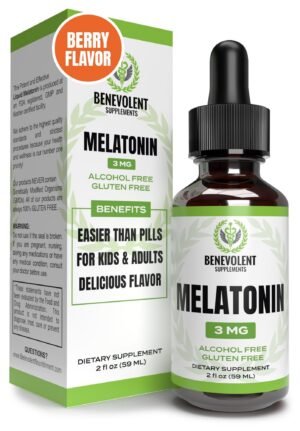 Benevolent melatonina líquida 3mg para dormir calma