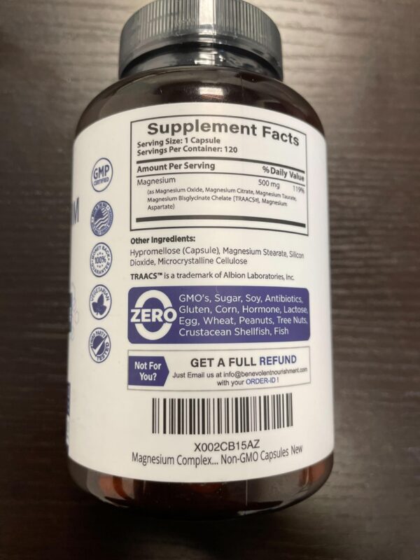 Cápsulas de magnesio dispuestas