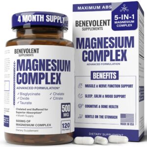 Version 1.0.0 Frontal de la botella de Benevolent Nourishment Magnesium Complex