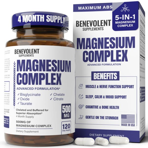 Frontal de la botella de Benevolent Nourishment Magnesium Complex