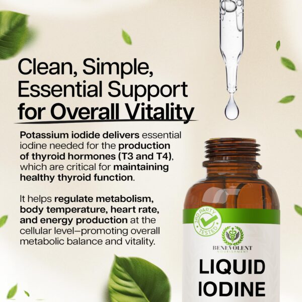 Frasco de gotitas de yodo Benevolent Nourishment