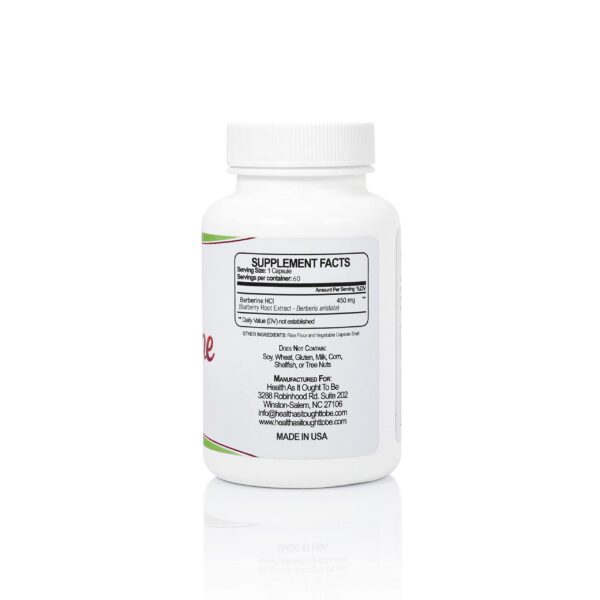 Version 1.0.0 Berberina 450mg Health As It Ought To Be frasco de suplemento