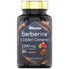 Frasco de suplemento de berberina con canela de Ceilán TNVitamins