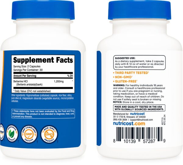 Berberina HCl sin gluten y no transgénico