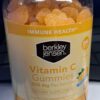 Frente del envase Berkley Jensen Vitamina C 250 mg gomitas naranja