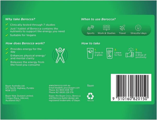 Version 1.0.0 Etiqueta de Berocca Performance Original sabor frutos rojos