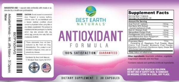 Cápsulas Best Earth Naturals en primer plano