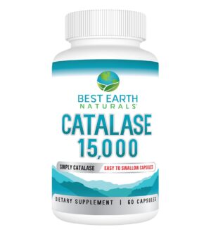 Frasco de catalasa Best Earth Naturals 60 cápsulas
