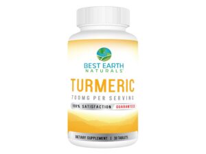 Best Earth Naturals Cúrcuma Orgánica 700mg con Pimienta Negra frasco