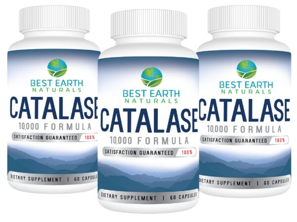 Best Earth Naturals paquete suplemento catalasa 10,000 para cabello