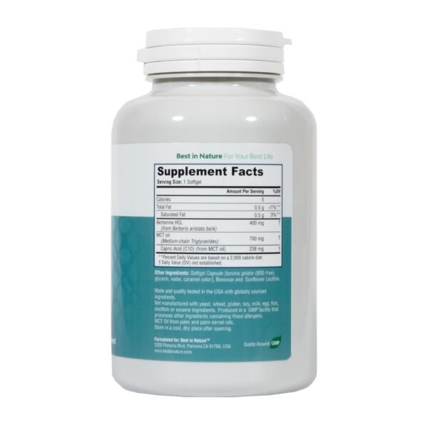 Etiqueta frontal Berberina 400 mg