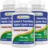 Best Naturals acetil L-Carnitine etiqueta frontal