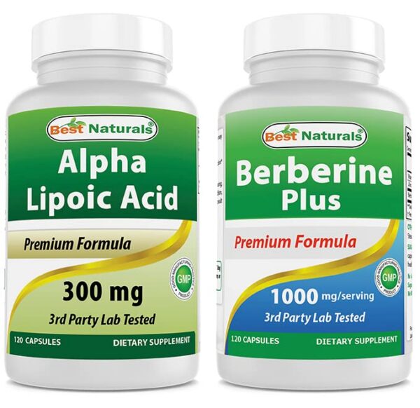 Cápsula de ácido alfa-lipoico 300 mg y berberina 1000 mg