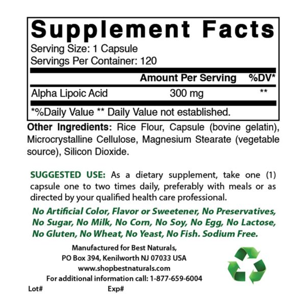 Frasco de Best Naturals con cápsulas