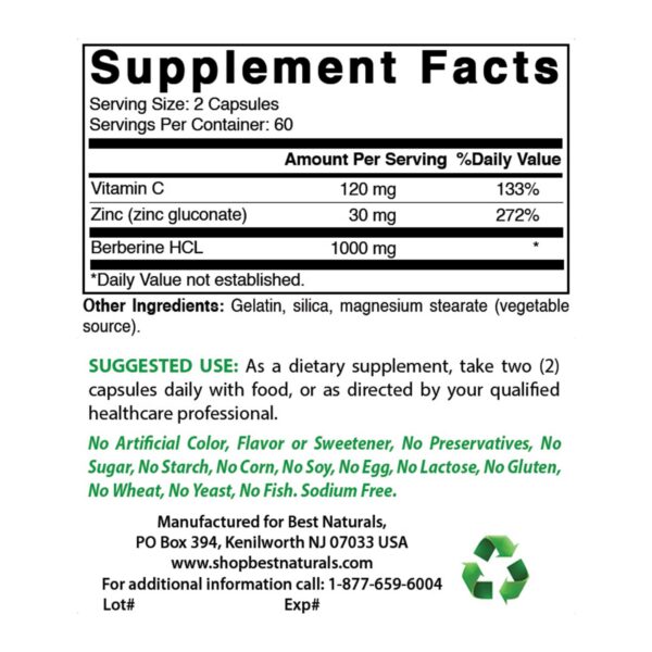 Etiqueta de producto Best Naturals