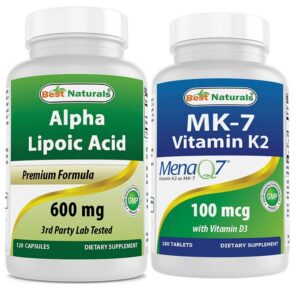 Frontal del envase Best Naturals ácido alfa lipoico 600 mg