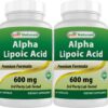Frasco de Best Naturals ácido alfa lipoico 600 mg cápsulas