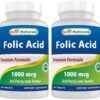 Botella de Best Naturals Ácido Fólico 1000 mcg 240 tabletas