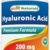 Frente del envase Best Naturals ácido hialurónico 200 mg