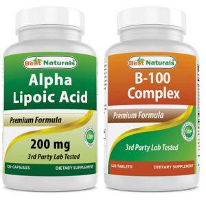 Frente del producto Best Naturals Alpha Lipoic Acid 200 mg