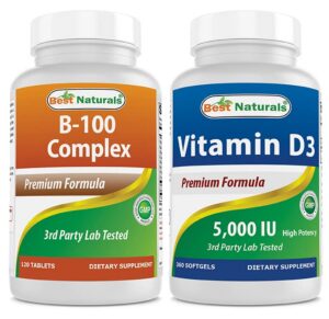 Version 1.0.0 Frasco de Best Naturals B-100 Complex con etiqueta