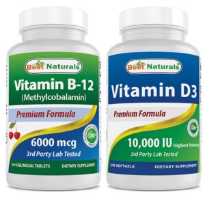 Version 1.0.0 Best Naturals Vitamina B-12 frasco frontal