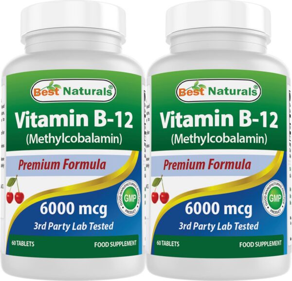 Best Naturals B-12 methylcobalamina botella frontal
