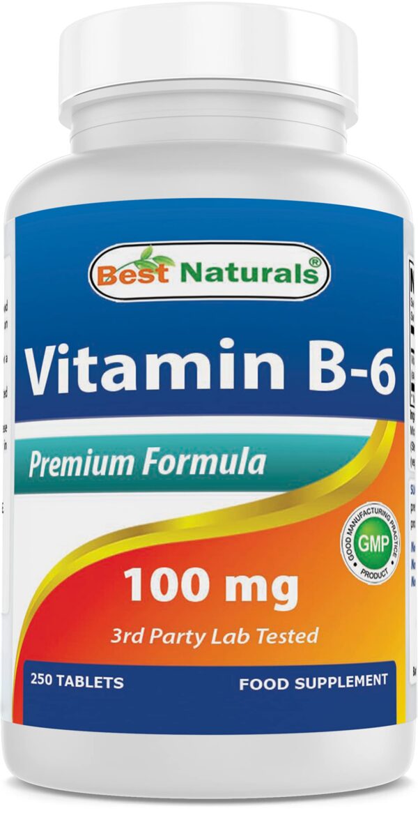 Frasco Best Naturals Vitamina B6 frontal
