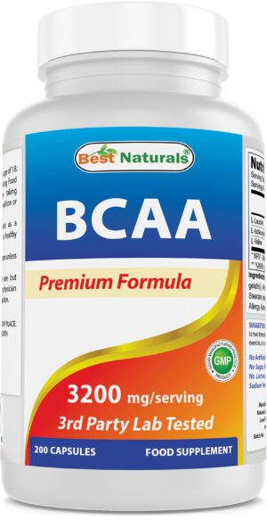 Best Naturals BCAA frasco etiqueta frontal