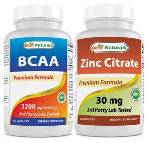 Frasco Best Naturals BCAA 3200 mg