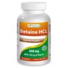 Botella de Best Naturals Betaine HCL 648 mg