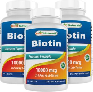 Version 1.0.0 Botellas Best Naturals Biotina 10000 mcg 3 pack