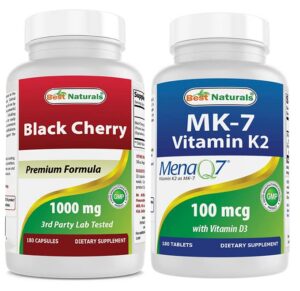 Frente de etiqueta Best Naturals Black Cherry cápsulas