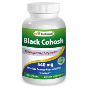Version 1.0.0 Botella de 120 cápsulas de Best Naturals Black Cohosh 540 mg