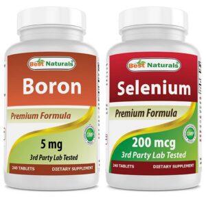 Frontal de botella Best Naturals Boron y Selenium