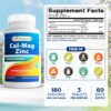 Frasco de 180 tabletas CAL MAG ZINC Best Naturals