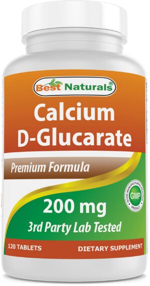 Tabletas Best Naturals calcio d-glucarato 200 mg
