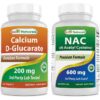 Frasco de Best Naturals Calcium D-Glucarato 200 mg
