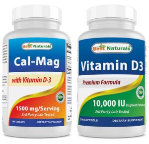 Best Naturals calcio magnesio frasco frontal