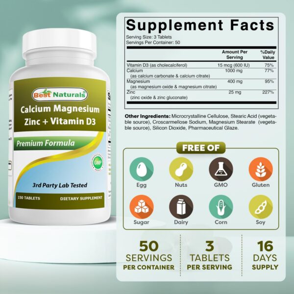 Botella blanca con tabletas Best Naturals