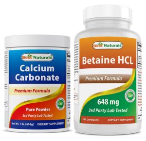 Best Naturals carbonato de calcio polvo - frente