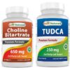 Etiqueta de Best Naturals Colina Bitartrato 650 mg y TUDCA 250 mg